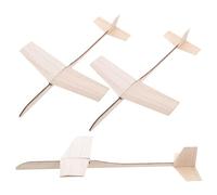 minkissy 3 Pièces Kit DIY Avions Bois à Peindre Modèles Planeurs Non Assemblés Bois Massif Vol Stable pour Projets Scolaires et Loisirs Créatifs Garçon Fille