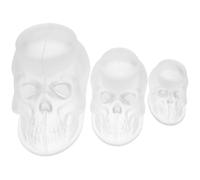 minkissy 3 Pièces Moule en Silicone Crâne pour Bougies Diy, Facile à Démouler et Multifonctionnel, pour Décorations D'halloween et Loisirs Créatifs