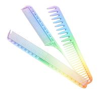 minkissy 3 pièces Peigne de Coiffure Professionnel Anti-statique Résistant Chaleur pour Salon et Barbier Assortiment Coloré Transparent pour Coupe et Coiffage