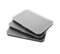 minkissy 3 Pièces Plateau cosmétique magnétique rangement magnétique pour cosmétiques palette vide pour maquillage casseroles métalliques vides pour fard à paupières Plastique Noir
