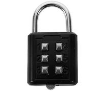 minkissy 3 Pièces Serrure De Bagage De Voyage Serrure à Pêne à Combinaison Serrure De Porte Portative Serrures D'armoire Manille Devoir Sonner à La Porte Loquet Clés Black Alliage De Zinc