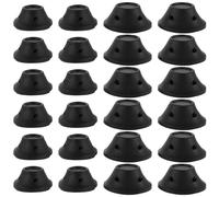 minkissy 30 Bigoudis en Silicone sans Chaleur pour Cheveux Courts, Forme Champignon, Doux et Flexibles, Outils de Coiffure Compacts Noirs pour Usage Quotidien et Voyages