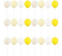 minkissy 30 Pièces Ballons en Latex pour Fête D'anniversaire Thème Soleil, Matériel Épais Facile à Assembler 2 Rouleaux de Ruban pour Fête Joyeuse et Colorée
