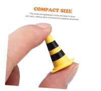 minkissy 30 pièces Mini Cônes de Signalisation Éducatifs Sûr Jouets Pédagogiques Routiers pour Garçon Fille Apprentissage Sécurité Routière Modèles Réalistes de Panneaux et Barrières pour