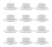 minkissy 30 Pièces Ornements De Fête De Noël Mini Maison Ornement Mini Accessoires De Poupées Chapeau Haut De Forme pour Bonhomme De Neige White