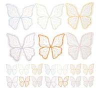 minkissy 30 Pièces Patch de Vêtement à Coudre Papillon en Organza Élégant pour Décoration et Réparation de Vêtements, pour Paquet à Dos et Atelier de Couture à Domicile