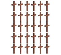minkissy 30 Pièces Pendentif pour Anniversaire Délicat Croix en Bois Durabilité, Design Élégant pour Création Bijoux DIY et Contemplation