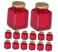 minkissy 30 Pièces Scale Dollhouse Kitchen Accessories Resin Faux Strawberry Jam Models for DIY Micro Landscape and Tiny Food Toys
