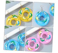 minkissy 3Paires Boucles Oreilles de Bouée de Natation Ear Pendants Stylés Bijoux Exagérés pour Femmes Accessoires Contemporains pour Toutes Occasions Couleurs Aléatoires