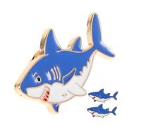 minkissy 3pièces Bijou Requin Broche Kawaii Pin Marin Lot De Broches Requin Dessin Animé Pour Vêtements Et Accessoires Animaux Marins Sac à Dos Veste Chapeau