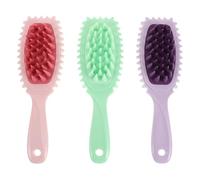 minkissy 3pièces Brosse de Massage du Chevelu Silicone Brosse Exfoliante pour Lavage des Cheveux Peigne Antipelliculaire Portable