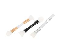 minkissy 3pièces Brosse Silicone Pour Masque Visage Applicateurs Double-embout Pour Soins Peau