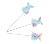 minkissy 3pièces De Sirène à Paillettes Artisanal Accessoires De Déguisement pour Garçon Fille Décorations De Fête Et Festival Jouets De Princesse Interactifs pour Filles