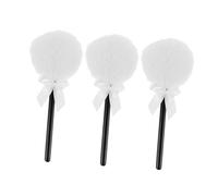 minkissy 3pièces Lot De Houppettes à Rondes Et Moelleuses Forme De Sucette Pour Appliquer Ou Compacte Visage Corps