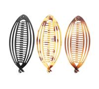 minkissy 3pièces Pince à Cheveux Banane pour Femmes Peigne Classique avec Design Écaille de Tortue Double Pince Forme de Queue de Cheval