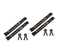 minkissy 4 Ensembles ceinture d'étiquette pailleté broder insignes célibataire fierté Accessoire marié à être ceinture ceintures de fête décoration de marié Chiffon Noir