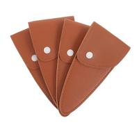 minkissy 4 Ensembles Étui À Ciseaux En Cuir Sécurité Coupe Ongle Ciseau Couture Rajout Protège-doigts Pour Couper Ciseaux De Cuisine Couverture De Pointe Ciseaux À Coudre Brown 4 Pièces * 4