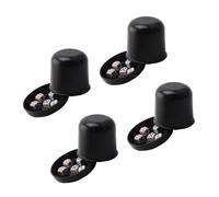 minkissy 4 Jeux de Dés avec Tasse Résistante la Casse et Boîte à Dés Anti-Triche pour Amateurs de Jeux de Bar et Karaoké Gobelet Épais avec Couvercle Transparent pour Entre Copains