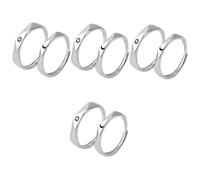 minkissy 4 Paires Bague Couple Anneaux Bagues De Fiançailles Pour Les Couples Bagues De Fiançailles Pour Hommes Anneau De Lune Bagues De Pour Elle Silver Cuivre