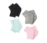 minkissy 4 Paires Chaussettes à Talons En Gel Chaussettes Anti-fissures Chaussettes Hydratantes Au Chaussettes Traitement Craquelé Chaussettes Au Toucher Sec Polyester Coton
