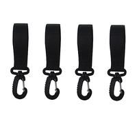 minkissy 4 paires Crochets Poussette Noir Rotation Multifonctionnels pour Sacs à et Accessoires Supports Robustesse pour Poussettes et Jogging Buggys