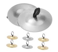 minkissy 4 Paires Cymbales à Doigts Mini pour Danse Du Ventre Instrument de Percussion Compact pour Performances Pratique et Dansantes Or et