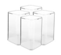 minkissy 4 Pièces Boîtes de Rangement Transparentes Boîtes de Protection Empilables pour Figurines et Blind Boxes Étagère Exposition Claire Anti-poussière de Stockage Capacité pour