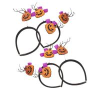 minkissy 4 Pièces Citrouille Halloween en Plastique Léger et Confortable Serrage-tête Cornes Démoniaques Effrayantes pour Fête D'halloween et Maison Hantée