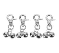 minkissy 4 Pièces Collier à Clochette pour Chien et Chat, Acier | Son Clair et Fort, Suspendu Facilement, Décoratif pour Animaux, Fête et Noël