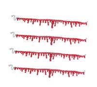 minkissy 4 pièces Collier Gothique Rouge Fait Main avec Taches de Sang pour Halloween et Costumées Accessoires de Maquillage Uniques pour Look Terrifiant