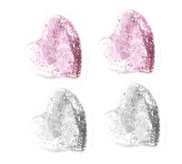 minkissy 4 Pièces Coussinets De Gel Réutilisables En Forme De Cœur Pour Apaisement Rafraîchissant Des Yeux Et Atténuation Des Poches