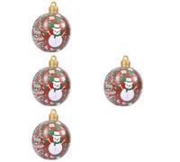 minkissy 4 Pièces Grosse Boule de Noël Gonflable PVC, Décoration
