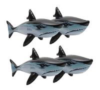 minkissy 4 pièces Jouets Requin Gonflables pour Piscine Décorations Flottantes PVC Réutilisables Jeu Extérieur Éducatif et pour Plage et Piscine