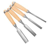 minkissy 4 Pièces Kit D'outils de Sculpture sur Bois Gouges Demi-rondes en Acier au Carbone 6/12/18/24mm pour Contrôle Précis et Prévention des Éclats, pour Débutants et Modélisme