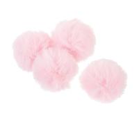 minkissy 4 pièces Lot de Épingles Décoratives Pompons Imitation Fourrure Légère et Douce Boules pour Vêtements Chapeaux et Sacs Accessoires DIY Faciles à Fixer