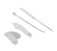 minkissy 4 Pièces Outil Extraction Points Nettoyage Profond Pore Cleaner Grattoir Facial Soin Visage Massage Visage Courbé pour Hommes et Femmes