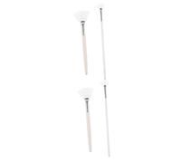 minkissy 4 Pièces pinceau éventail de beauté brosse peeling chimique crème hydratante pour le visage makeup kit make up kit skincare brosse de soin de la peau outil de masque nylon blanche