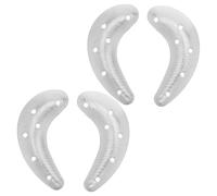 minkissy 4 Pièces Plaques de Réparation Métalliques en Fer Argenté pour Talons de Chaussures et Bottes Vis, Antidérapantes et Traction Renforcée, pour Temps Humide et Milieu Urbain