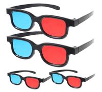 minkissy 4 pièces Plastique pour Films à Domicile Compatibles Tv et Lot de Rouge et Bleu pour Cinéma et Jeux