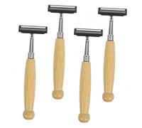 minkissy 4 Pièces rasoir en acier inoxydable crèche de clôture rasoir à lame de rasoir single razor rasoir portable tondeuse à cheveux rasoir à l'ancienne la poignée est en aluminium