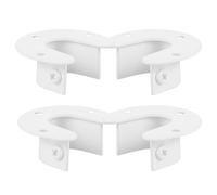 minkissy 4 Pièces Support de Tringle à Rideau en Acier Inoxydable Blanc 25mm pour Barre de Penderie, Installation Facile et Démontage Rapide, pour Réparation D'armoire à Domicile