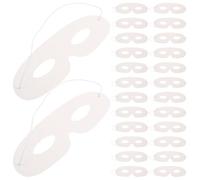 minkissy 40 pièces Lot de Masques Blancs à Colorier pour Garçon Fille avec Élastique Masques DIY pour Activités Créatives et Jeux Imaginatifs