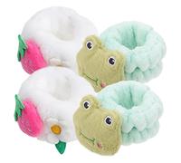 minkissy 4pièces Bandes De Poignet Absorbantes Eau Pour Maquillage Lavage Bracelet Confortable Élastique Et Fille Protection Lors Nettoyage Visage De Vertes