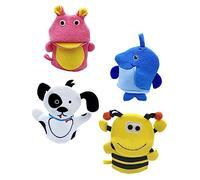 minkissy 4pièces De Bain Pour Exfoliants Cartoon Chien Pingouin Pour Nettoyage Doux Et Amusant Pratiques Pour Bain Spa