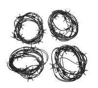 minkissy 4pièces Décoration De Porche Western Faux Fil De Barbelé Guirlande De Corde Occidentale Décoration De Fête Accessoire Halloween Cœurs Barbelés Simulation De Fil De Pour