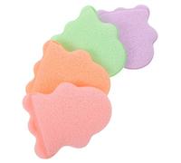 minkissy 4pièces Lot De Éponges Nettoyantes Pour Visage De Toilette Surdimensionnés Avec Boucle De Suspension Coton Doux Pour Démaquiller