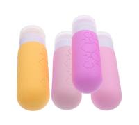 minkissy 4pièces Lot De Flacons Souples Silicone Rechargeables Pour Shampoing Et Lotion De Voyage Compact Et Facile à Transporter