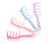 minkissy 4pièces Lot De Peignes à Cheveux Forme z Dents Larges Fines Pour Séparer Coiffage Frange Voyage Utilisation Quotidienne Style Cheveux