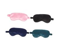 minkissy 4pièces Masque De Sommeil Soie Lot De Multicolores Avec Sangle Pour Yeux Bloque La Lumière Pour Dormir