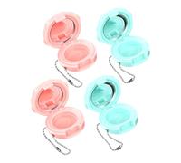 minkissy 4pièces Plateau Vide Boîtier De Maquillage Mini Avec Miroir Étui à à Pour Voyage Contenant De Cosmétiques Vides Palette De Maquillage Rechargeable